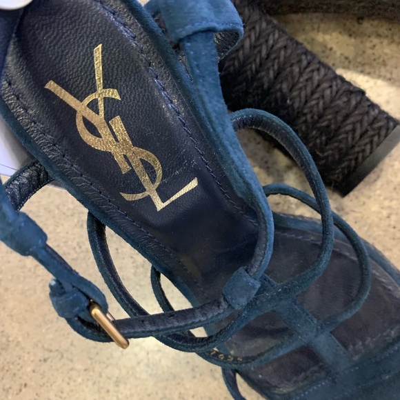 Brand new YSL espadrille heels with suede - Picture 3 of 7